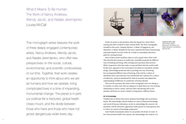 Artists in Context “What It Means To Be Human” Monograph Series